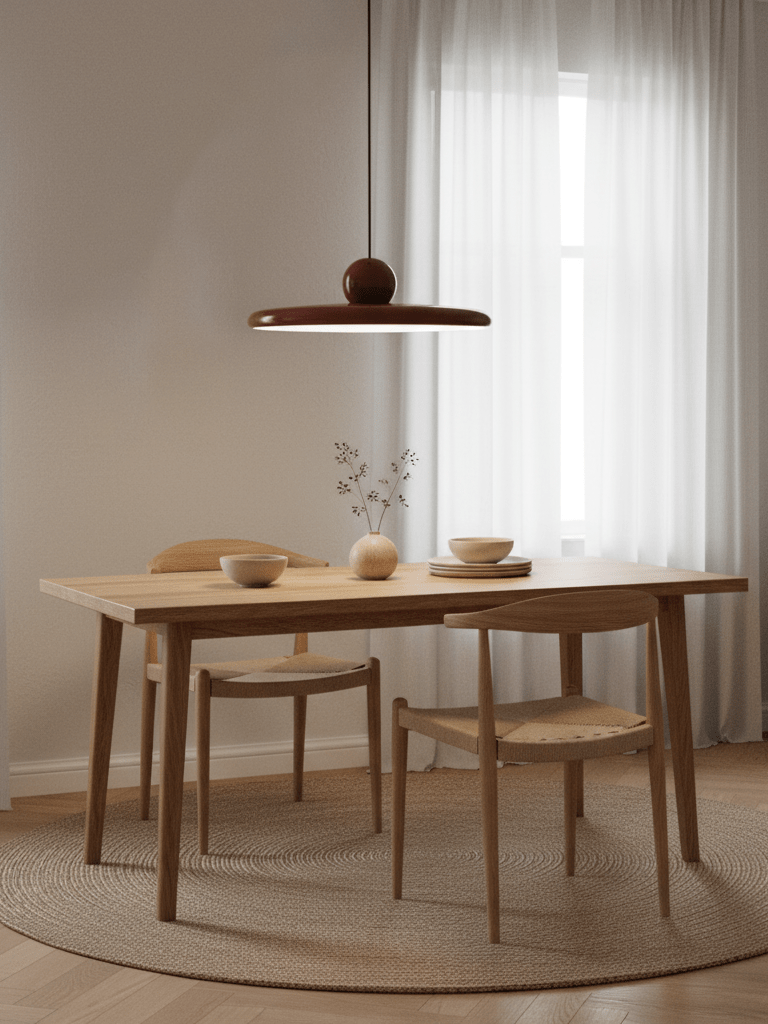 Lola Pendant Swag Light | Warm & Cool LED Options, Minimalist Design for Indoor Home Illumination