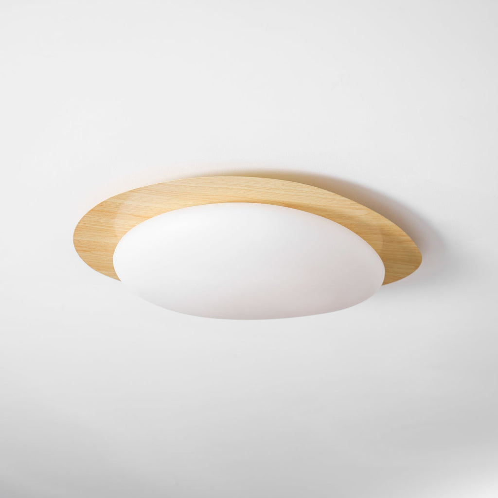 Pebble Ceiling Light | Dimmable, Walnut Wood Grain Design for Indoor Home Decor