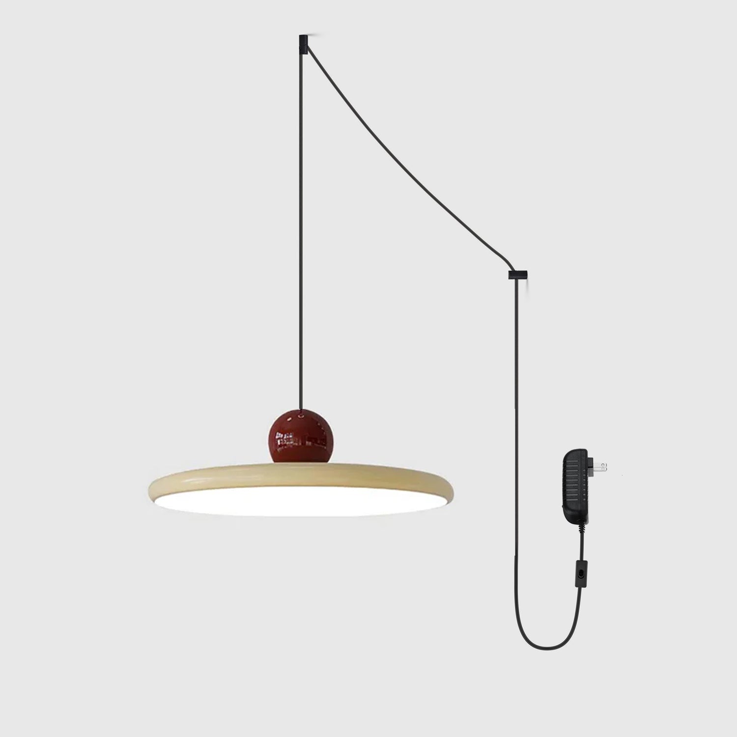 Lola Pendant Swag Light | Warm & Cool LED Options, Minimalist Design for Indoor Home Illumination