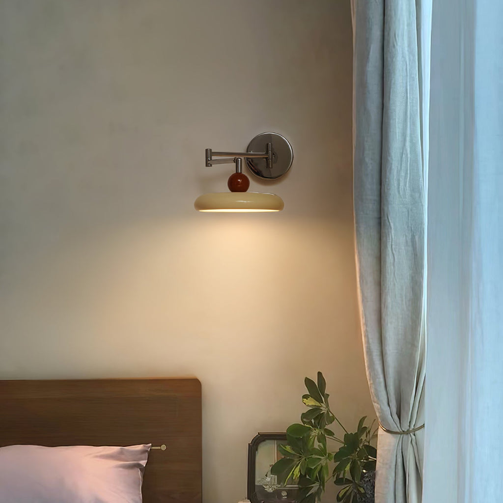 LED Swing Arm Wall Lamp - Adjustable Modern Lighting Fixture for Reading & Bedroom Use