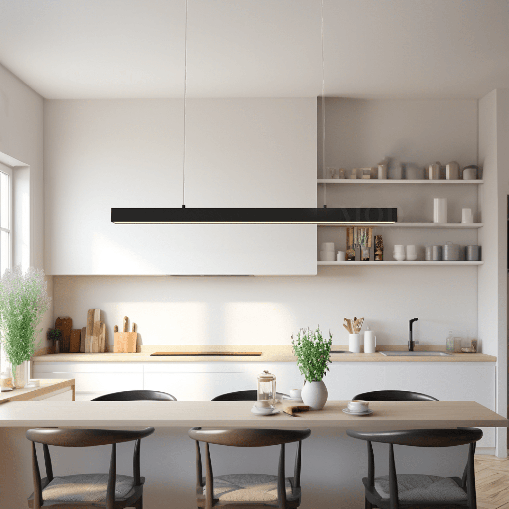 Minimalist Modern LED Pendant Light – Dimmable Loft-Style Adjustable Metal Light for Kitchen & Dining