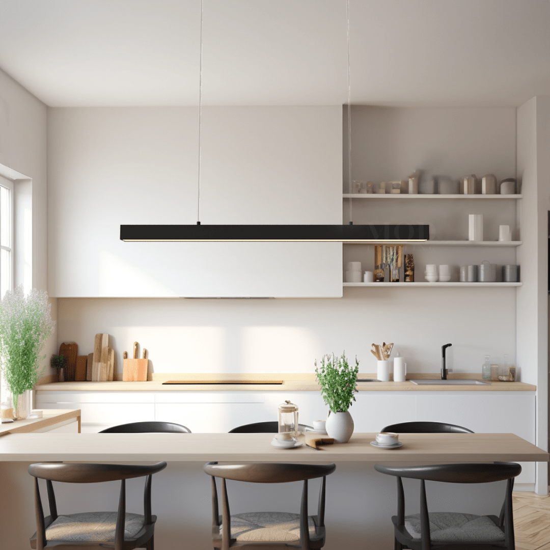 Minimalist Modern LED Pendant Light – Dimmable Loft-Style Adjustable Metal Light for Kitchen & Dining