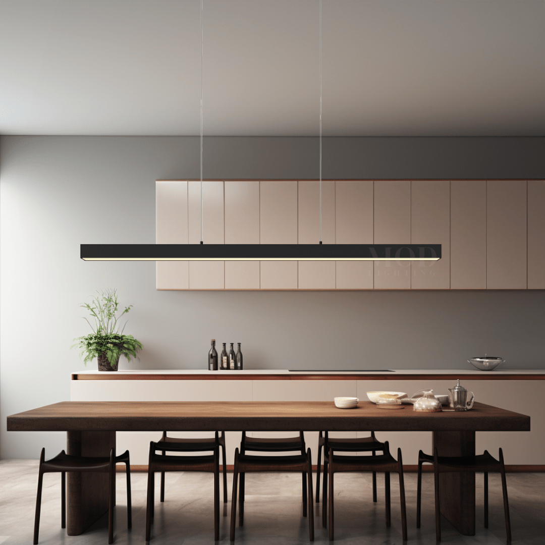 Minimalist Modern LED Pendant Light – Dimmable Loft-Style Adjustable Metal Light for Kitchen & Dining