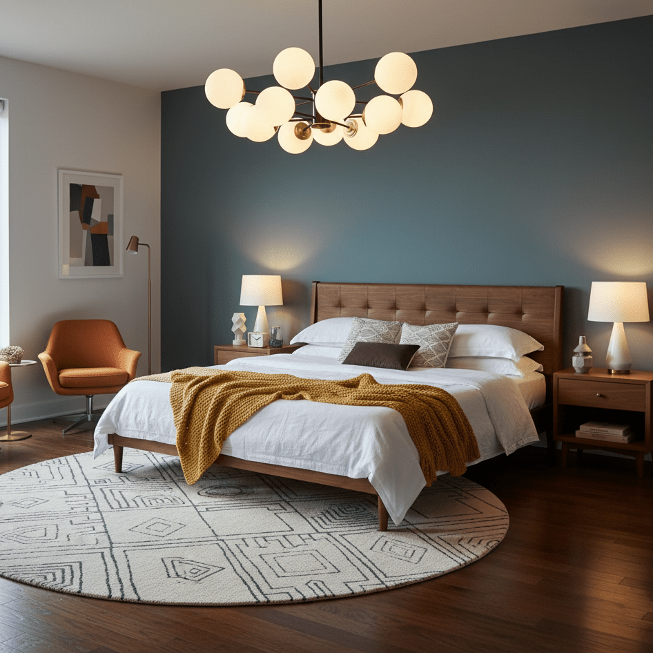 Modern Brass Orb Chandelier | Frosted Glass, 6-8 Lights & Ideal for Dining Rooms and Living Areas