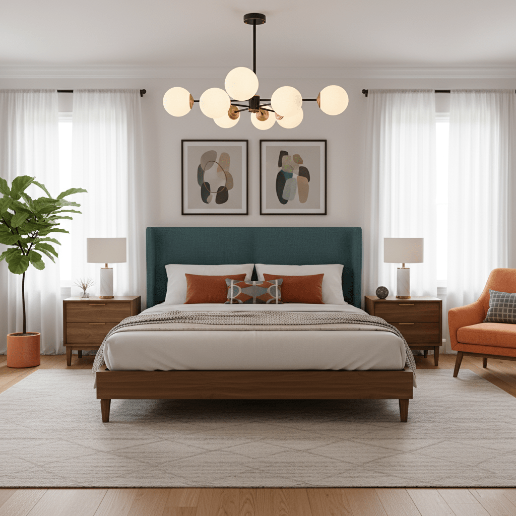 Modern Brass Orb Chandelier | Frosted Glass, 6-8 Lights & Ideal for Dining Rooms and Living Areas