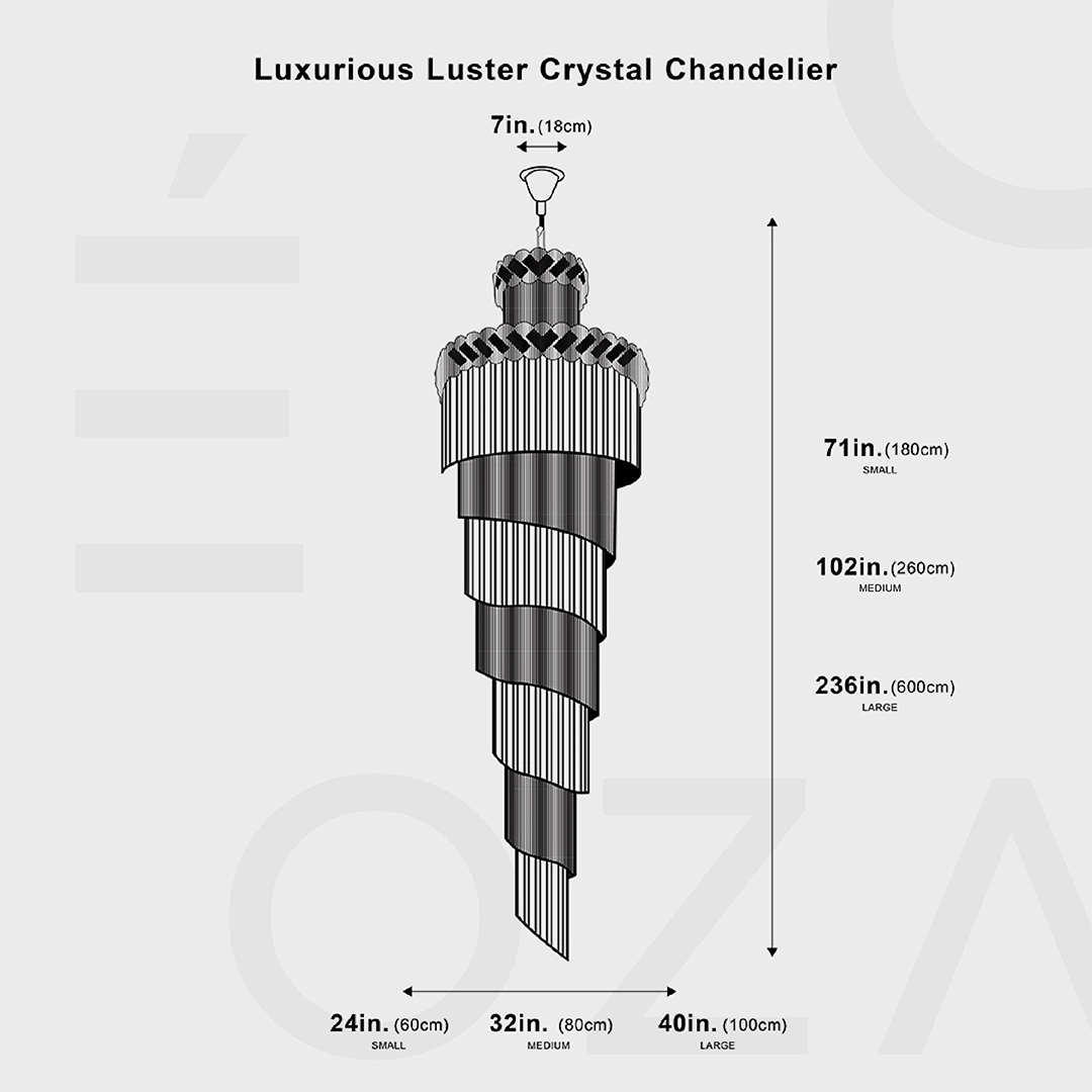 Extra Large Crystal Chandelier for High Ceilings: 5 Ft Luxurious Hanging Lights for Living Room