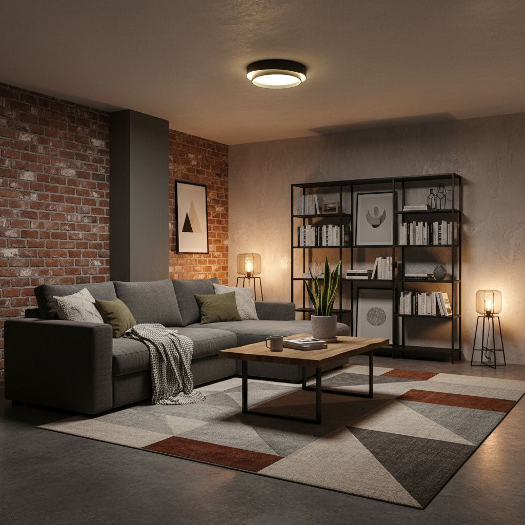 LED Ceiling Lamp | Dimmable, Integrated LED & Stylish Design for Living Room and Bedrooms