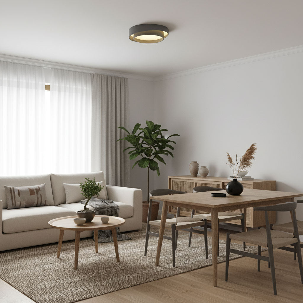 LED Ceiling Lamp | Dimmable, Integrated LED & Stylish Design for Living Room and Bedrooms