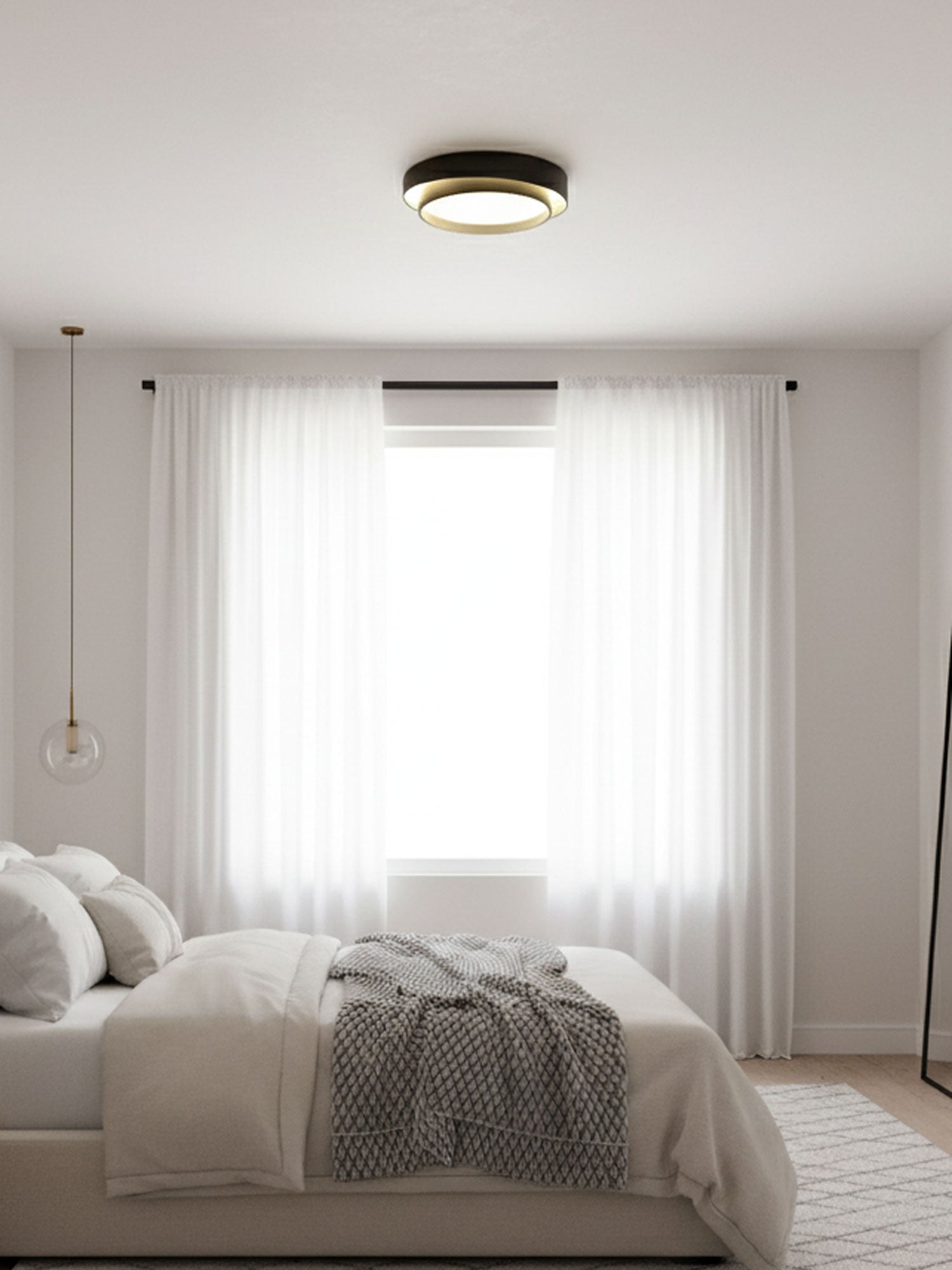 LED Ceiling Lamp | Dimmable, Integrated LED & Stylish Design for Living Room and Bedrooms