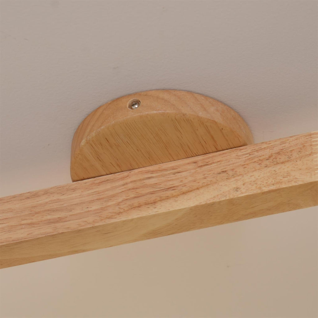 Wood Track Lighting Fixture - Adjustable LED Spotlight for Home, Kitchen, and Living Room