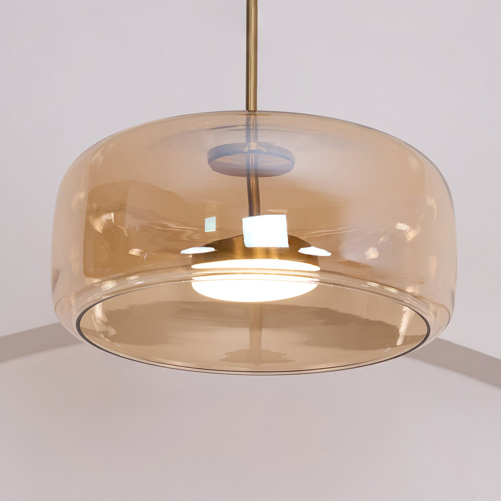 Metro Sphere Glass Pendant Lamp - Modern Hanging Light Fixture for Kitchen Island & Dining Room