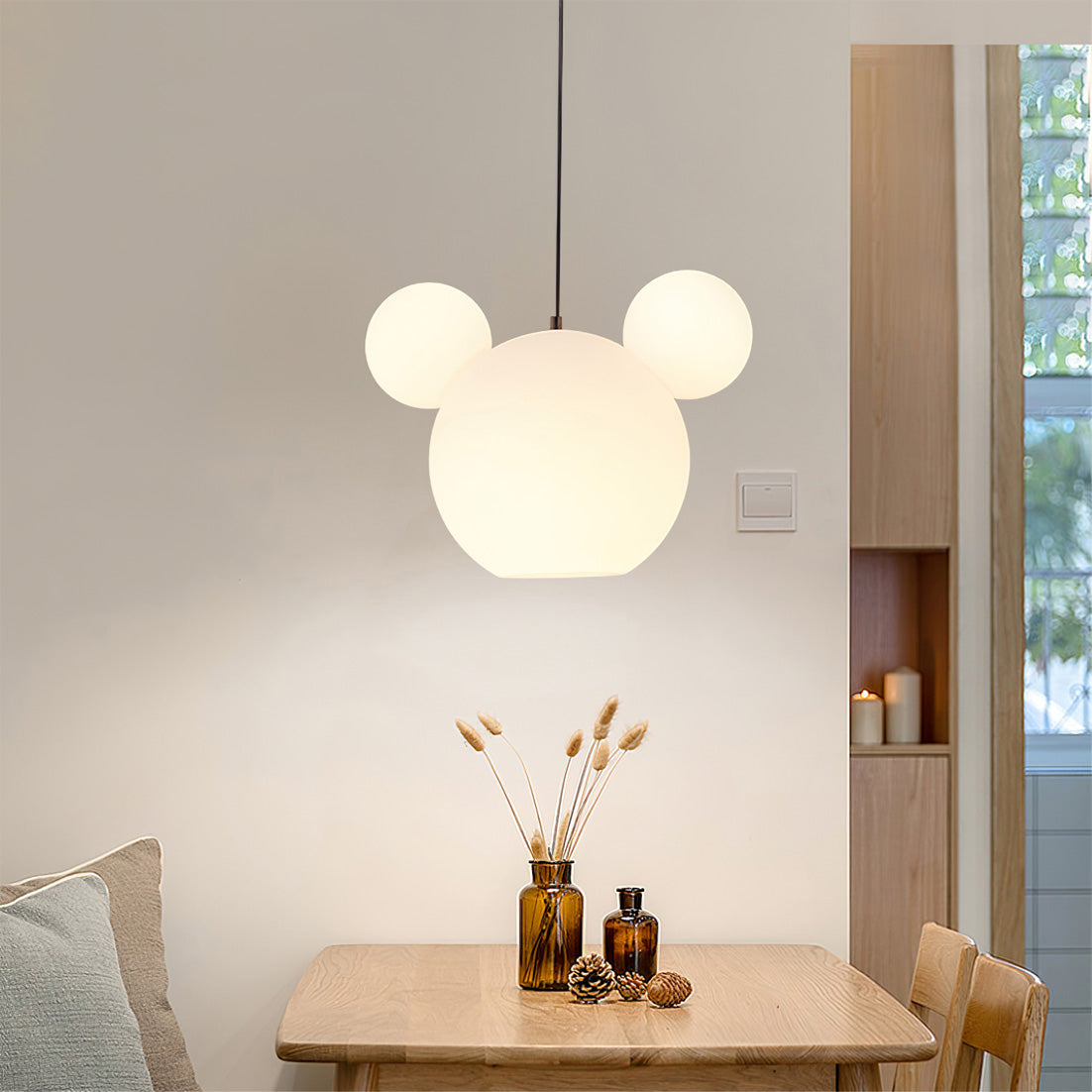 LED Pendant Light Fixture - Mickey Design - Ideal for Kids' Rooms, Playrooms & Nurseries