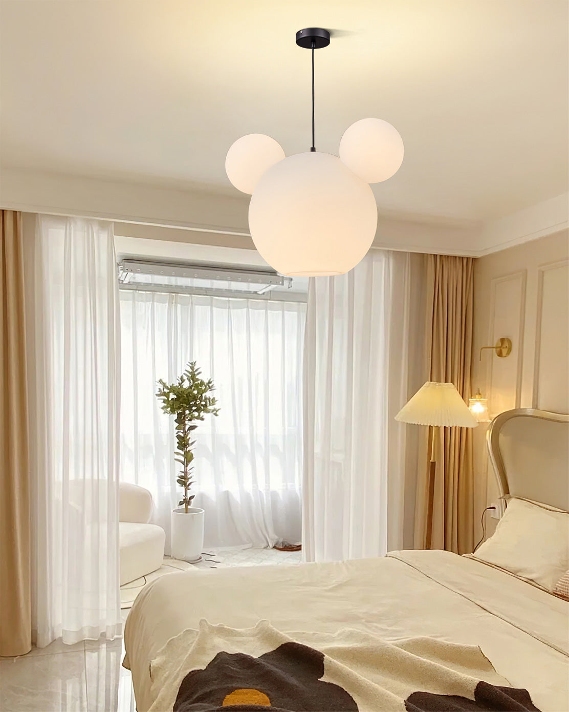 LED Pendant Light Fixture - Mickey Design - Ideal for Kids' Rooms, Playrooms & Nurseries