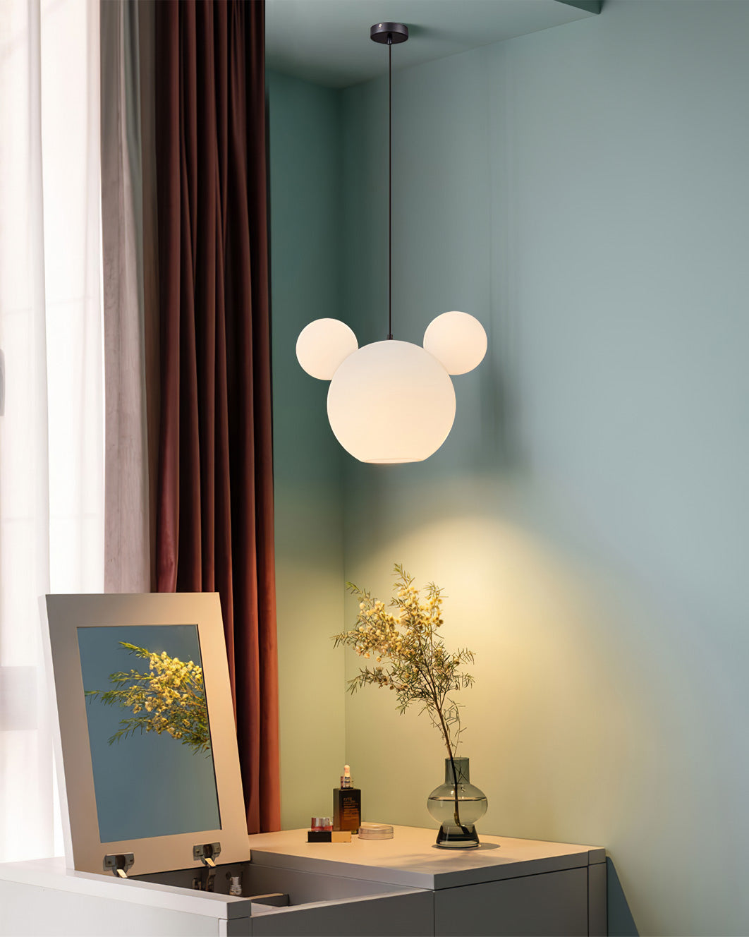 LED Pendant Light Fixture - Mickey Design - Ideal for Kids' Rooms, Playrooms & Nurseries