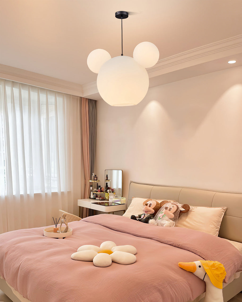 LED Pendant Light Fixture - Mickey Design - Ideal for Kids' Rooms, Playrooms & Nurseries