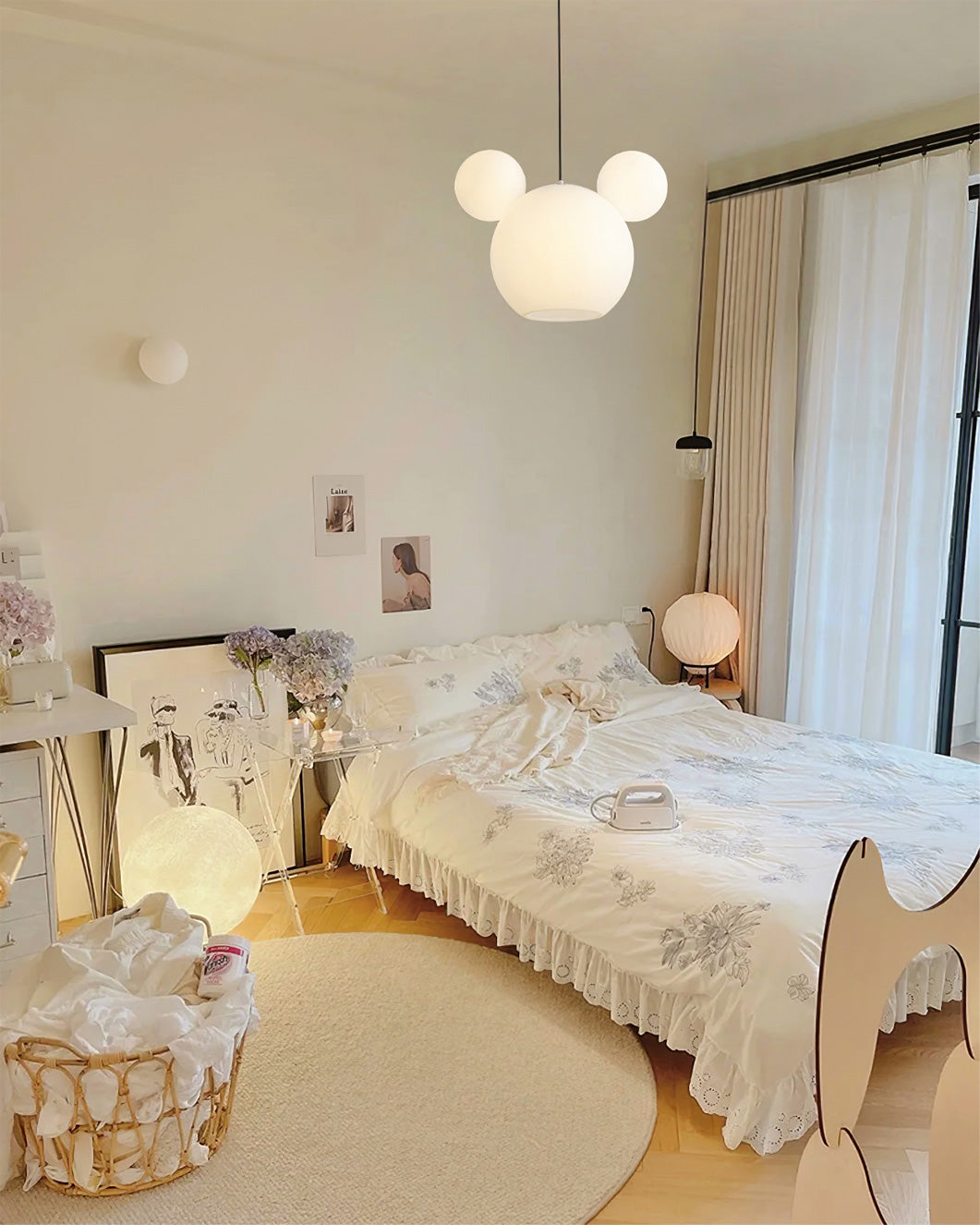 LED Pendant Light Fixture - Mickey Design - Ideal for Kids' Rooms, Playrooms & Nurseries