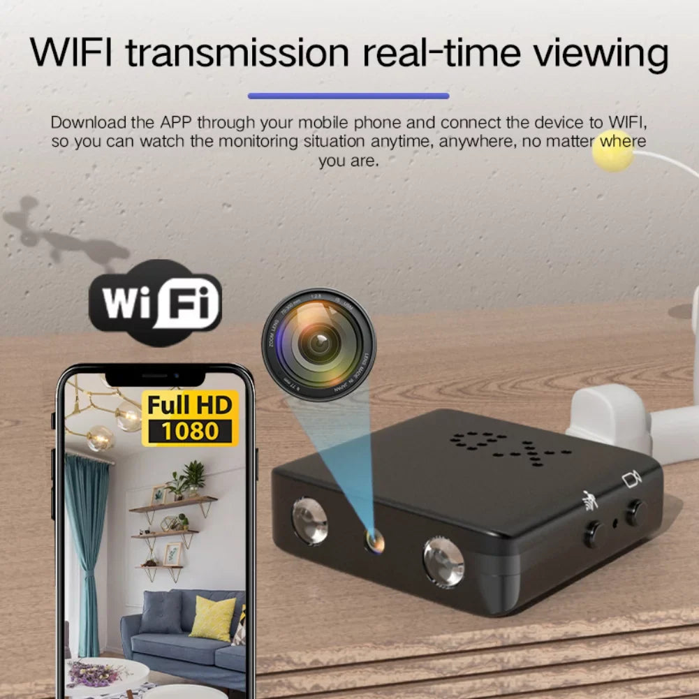 Wireless Miniature Camera with Audio - Surveillance for Home Security & Night Vision