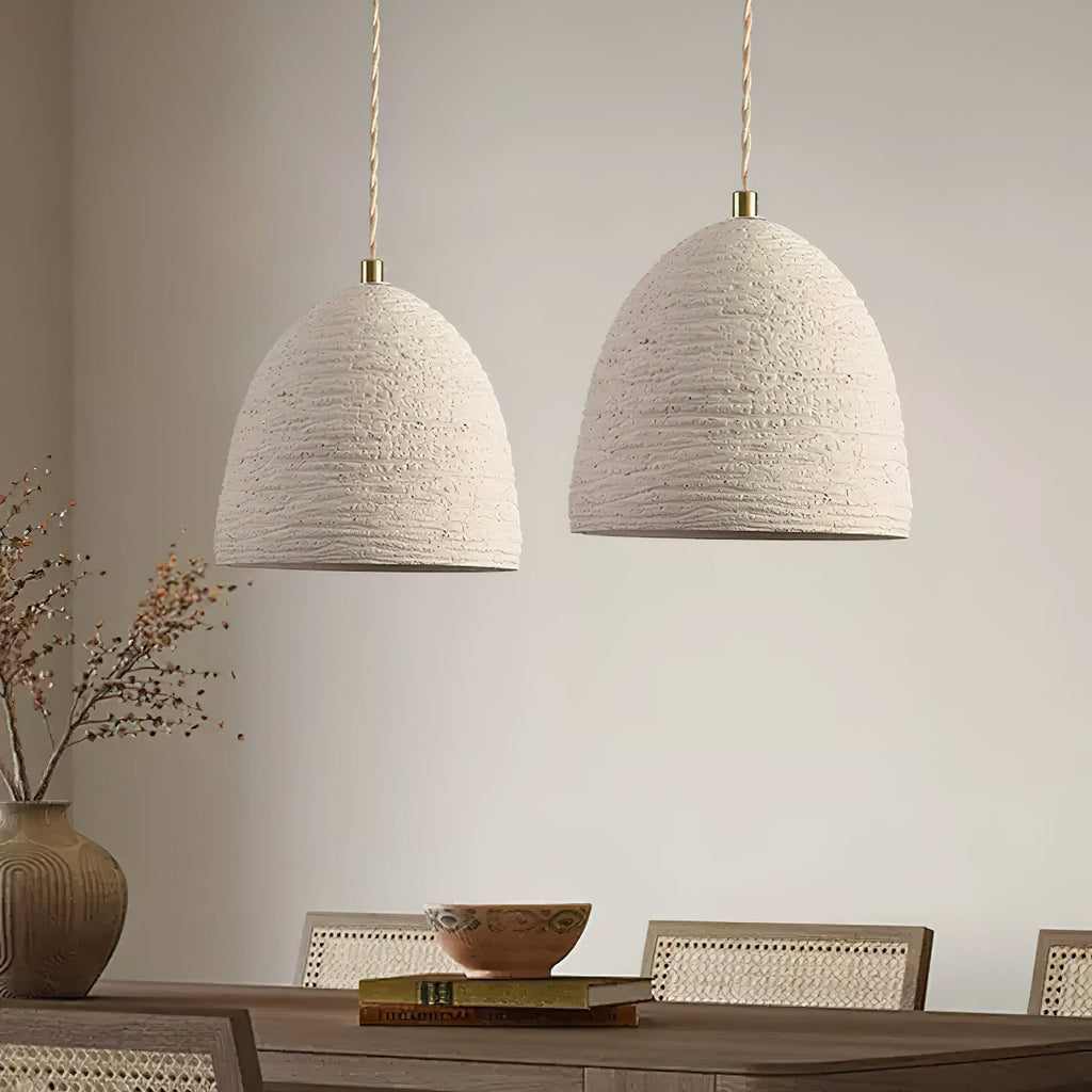 Microcement Pendant Lamp | Gray Cement Finish, Adjustable Height & Ideal for Modern Indoor Spaces