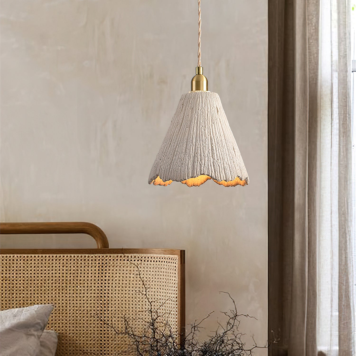 Microcement Pendant Lamp | Gray Cement Finish, Adjustable Height & Ideal for Modern Indoor Spaces