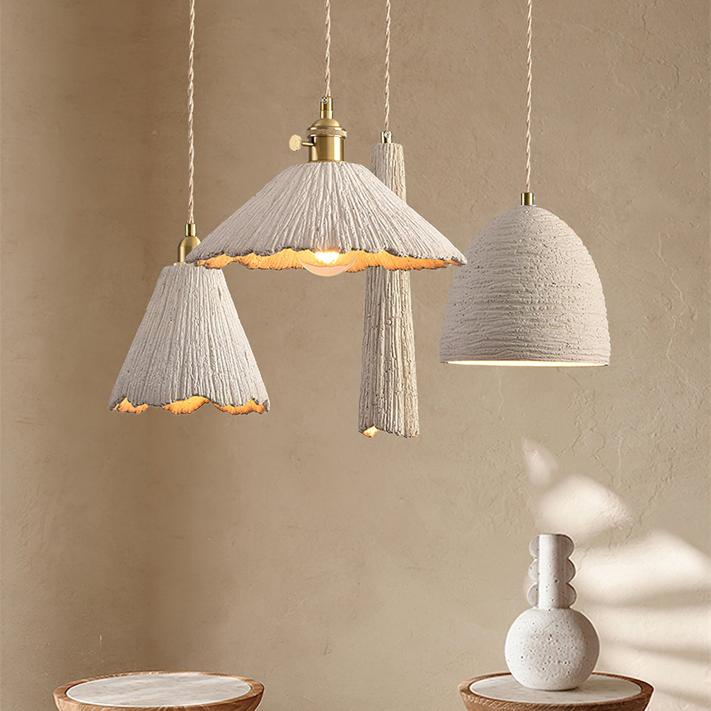 Microcement Pendant Lamp | Gray Cement Finish, Adjustable Height & Ideal for Modern Indoor Spaces