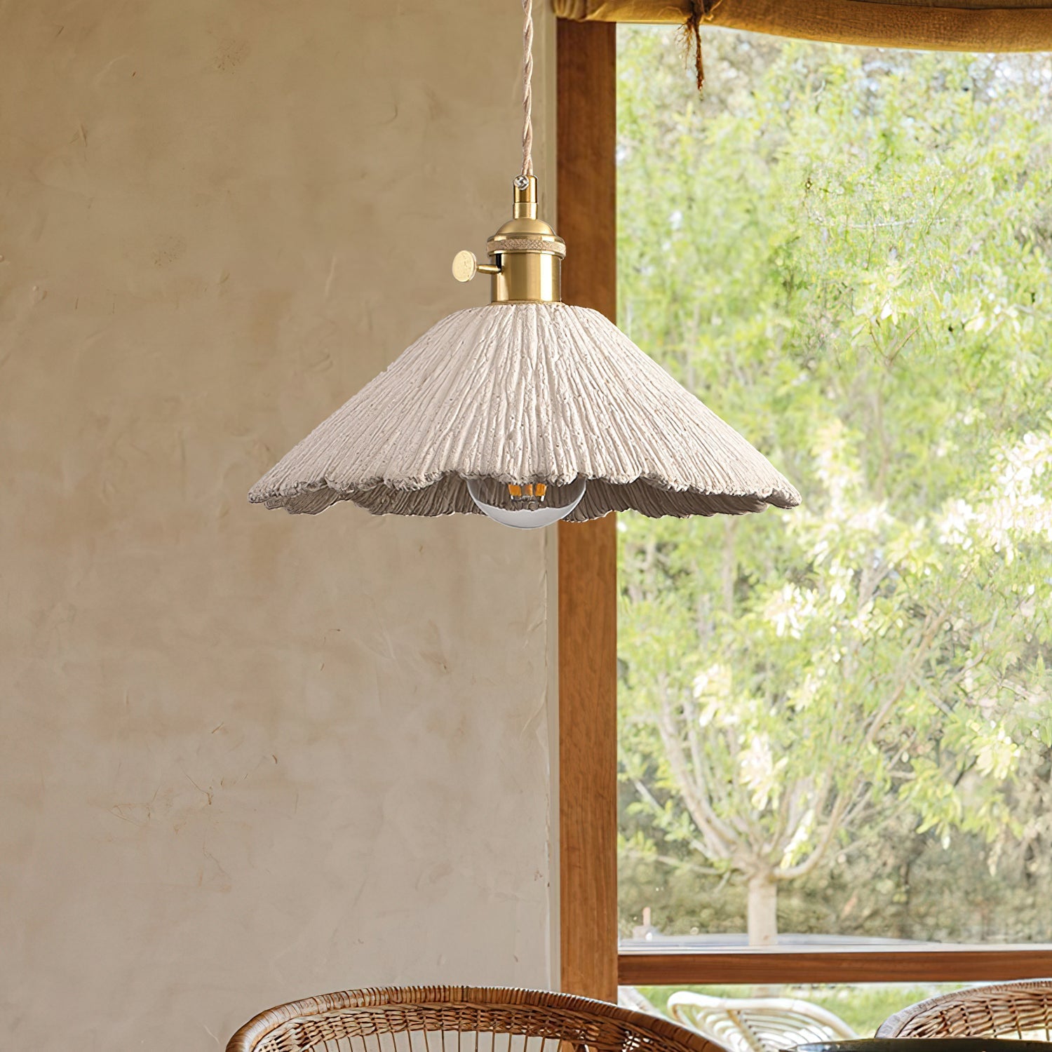 Microcement Pendant Lamp | Gray Cement Finish, Adjustable Height & Ideal for Modern Indoor Spaces
