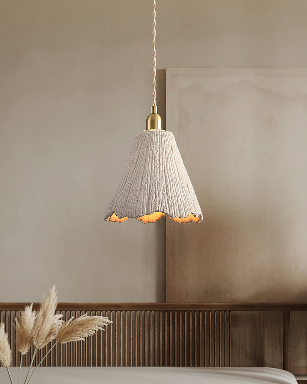 Microcement Pendant Lamp | Gray Cement Finish, Adjustable Height & Ideal for Modern Indoor Spaces