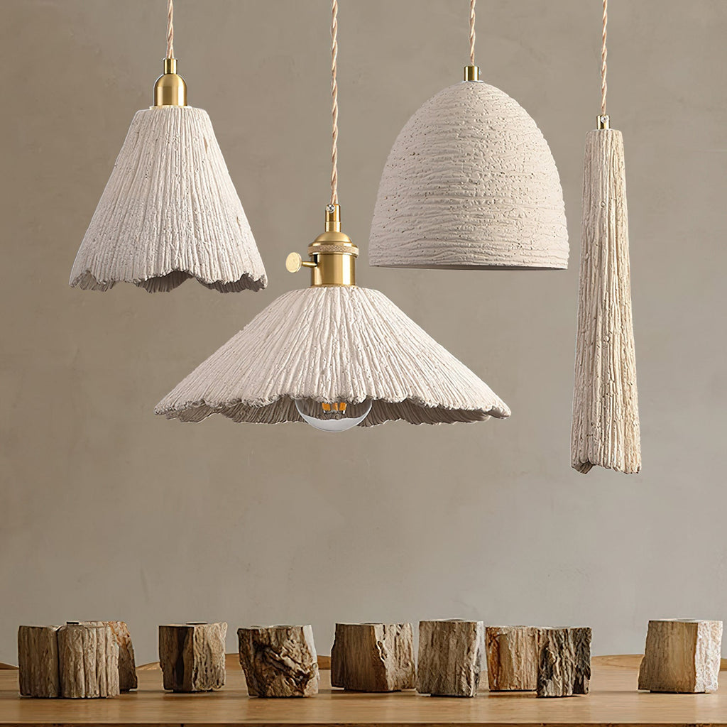 Microcement Pendant Lamp | Gray Cement Finish, Adjustable Height & Ideal for Modern Indoor Spaces