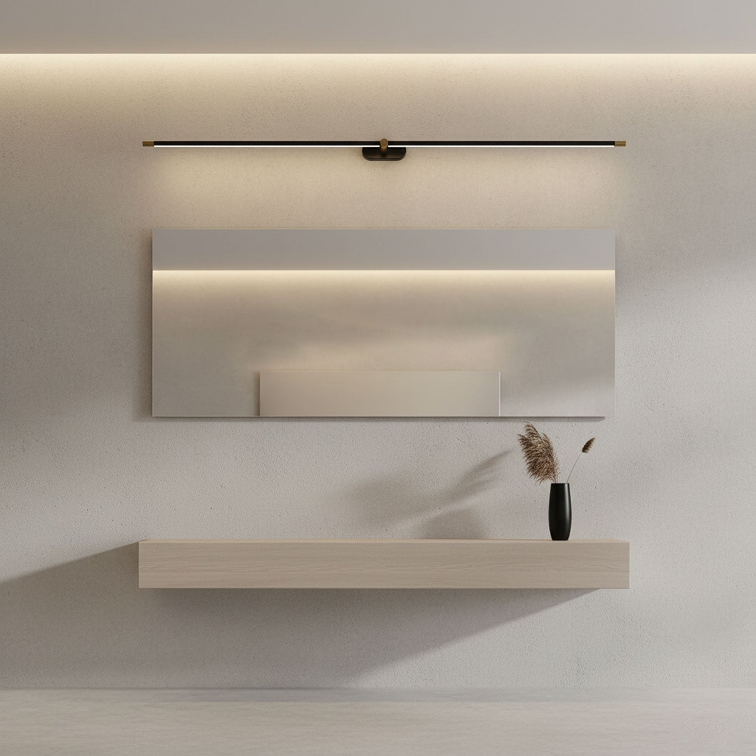 Minimalist Linear Rechargeable Wall Lamp | Touch Sensor, USB Charging & Ideal for Bathrooms and Vanity Mirrors