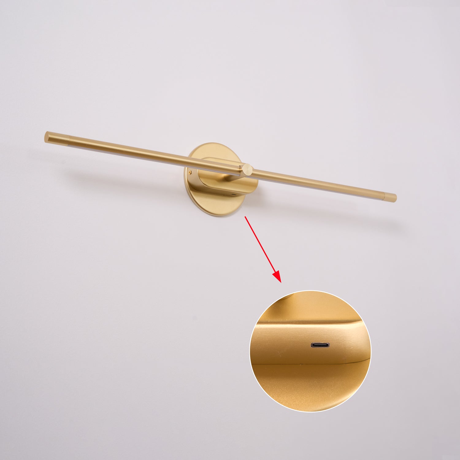 Minimalist Linear Rechargeable Wall Lamp | Touch Sensor, USB Charging & Ideal for Bathrooms and Vanity Mirrors