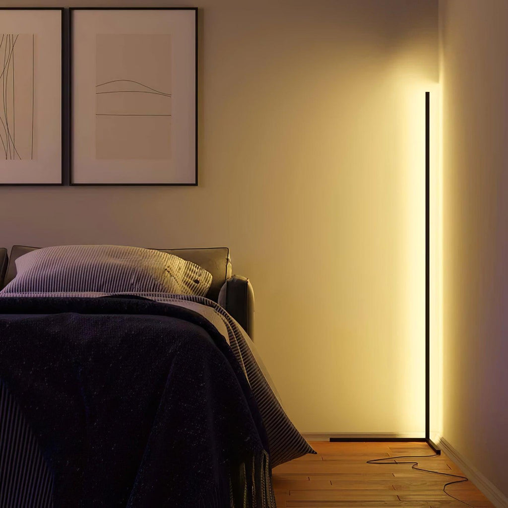 Minimalist LED Floor Lamp | Slim Profile, Remote Control & Ideal for Indoor Spaces