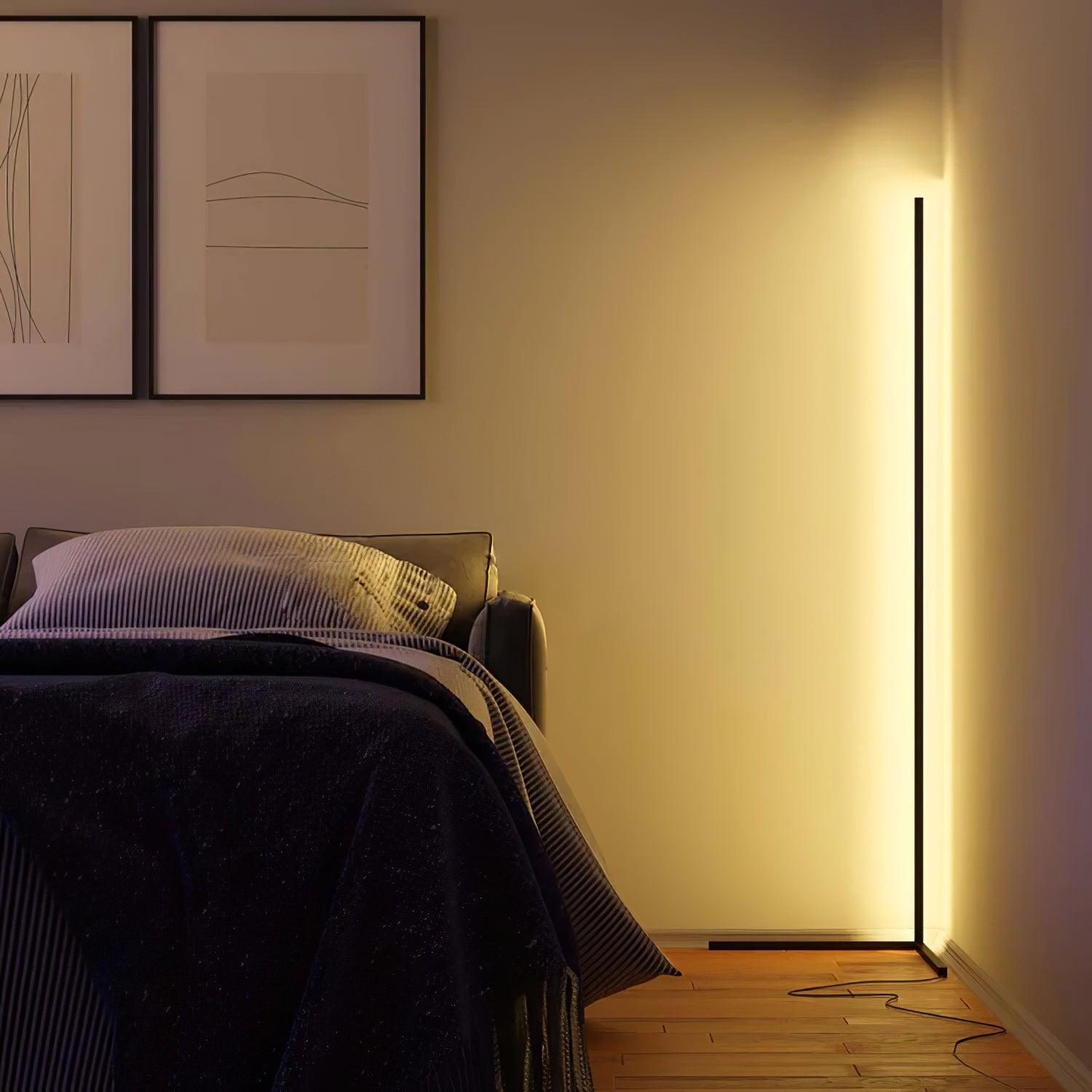 Minimalist LED Floor Lamp | Slim Profile, Remote Control & Ideal for Indoor Spaces