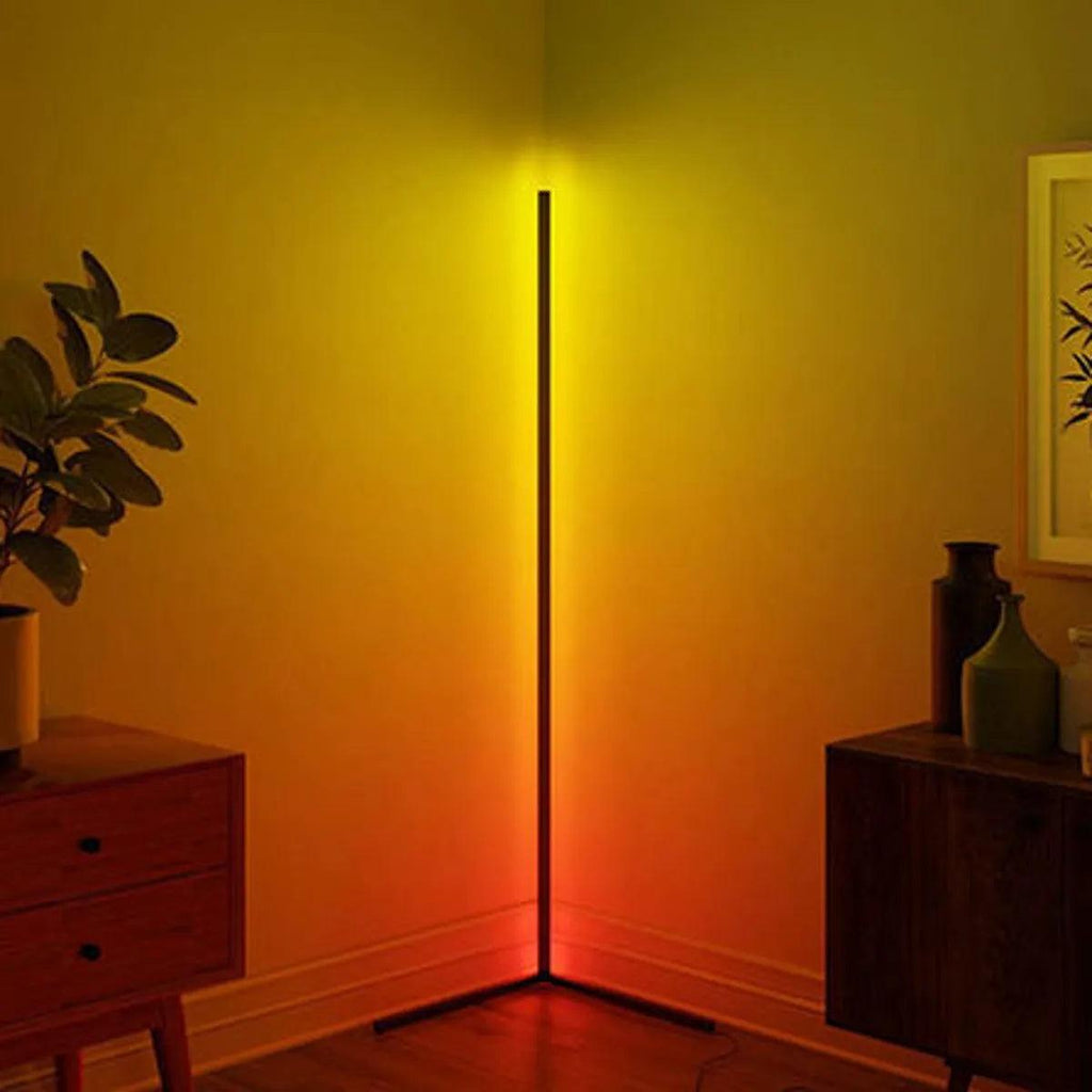Minimalist LED Floor Lamp | Slim Profile, Remote Control & Ideal for Indoor Spaces
