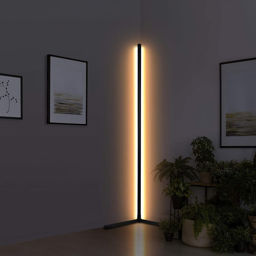 Minimalist LED Floor Lamp | Slim Profile, Remote Control & Ideal for Indoor Spaces