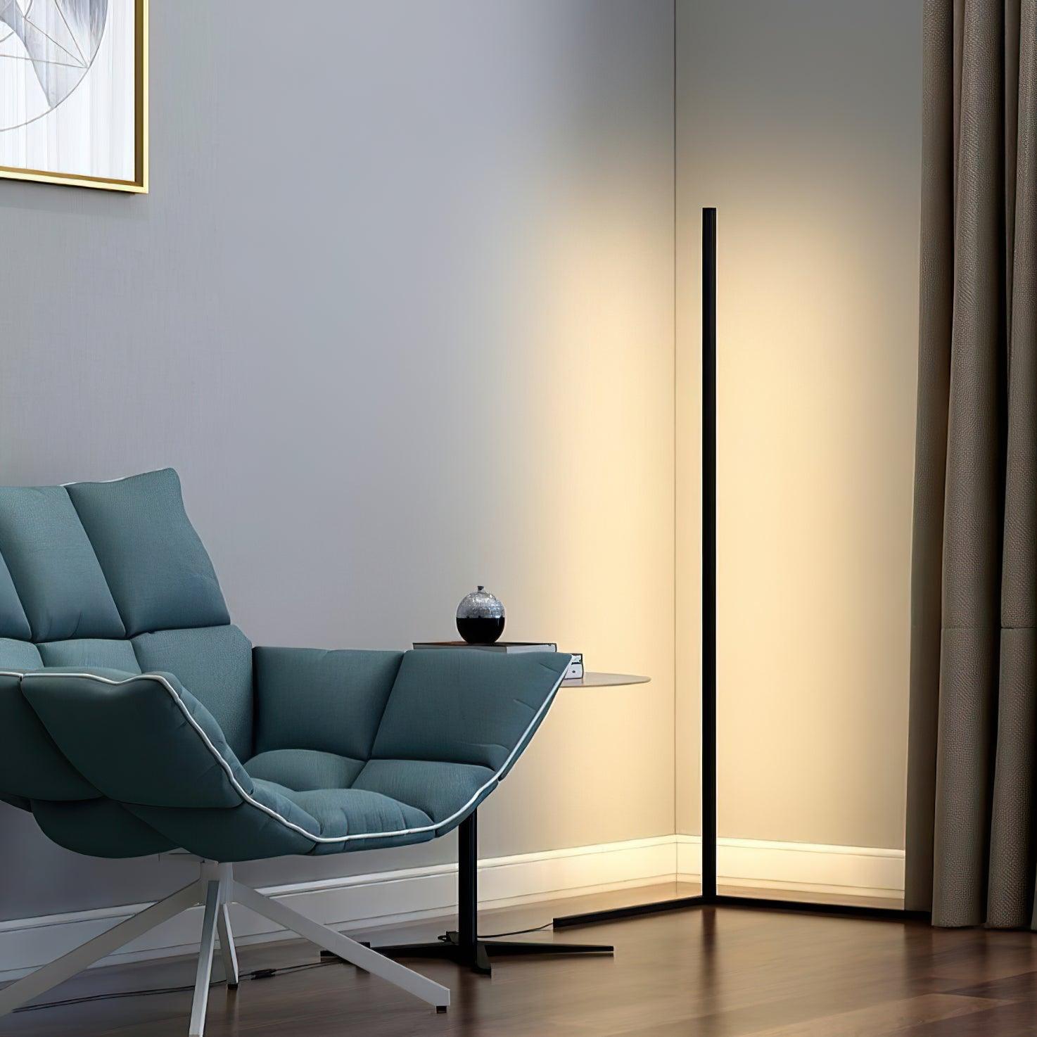 Minimalist LED Floor Lamp | Slim Profile, Remote Control & Ideal for Indoor Spaces