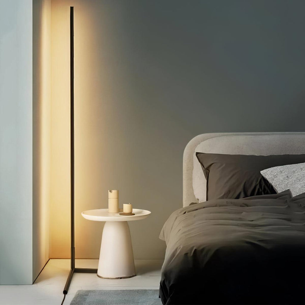 Minimalist LED Floor Lamp | Slim Profile, Remote Control & Ideal for Indoor Spaces