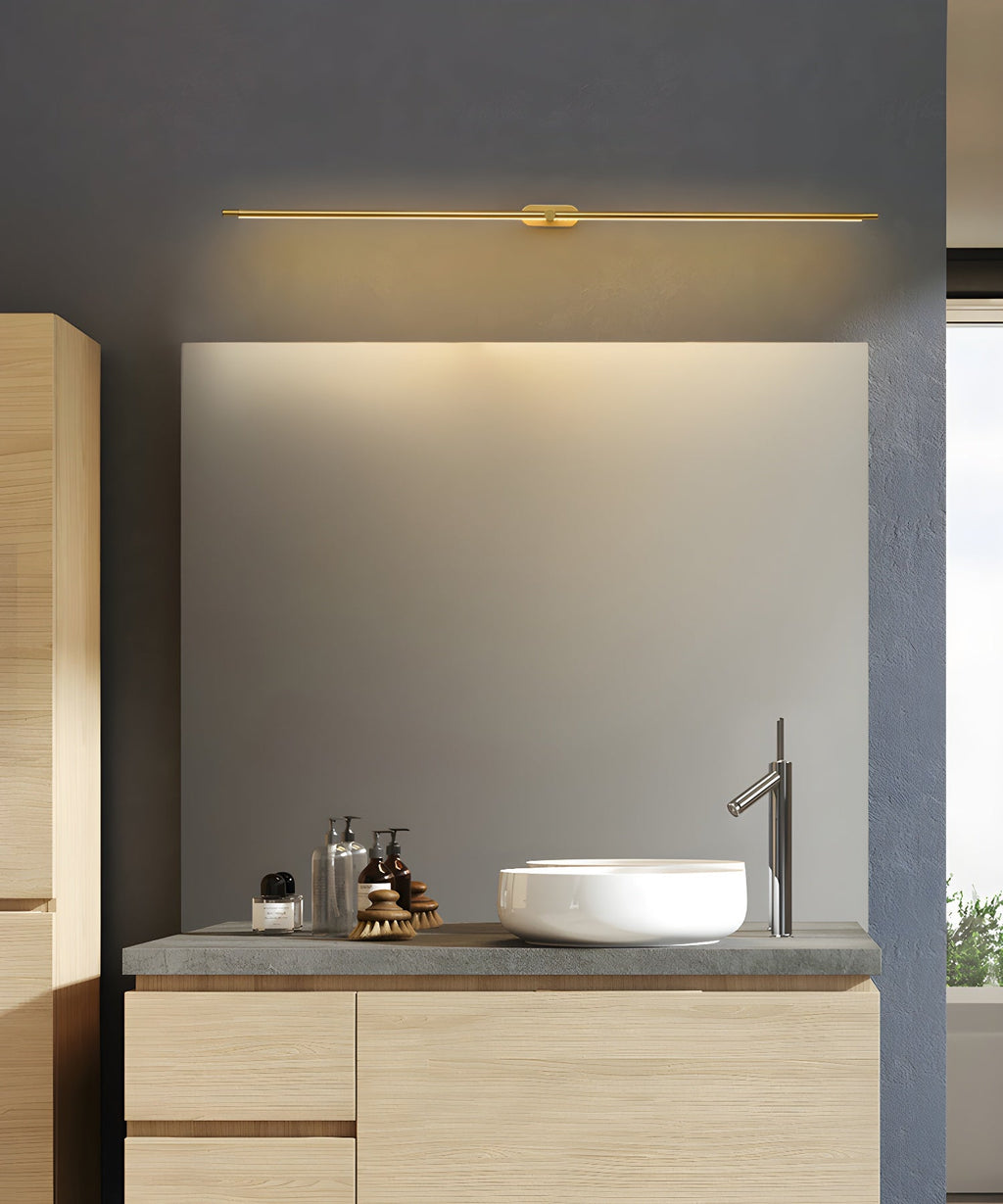 Minimalist Linear Rechargeable Wall Lamp | Touch Sensor, USB Charging & Ideal for Bathrooms and Vanity Mirrors