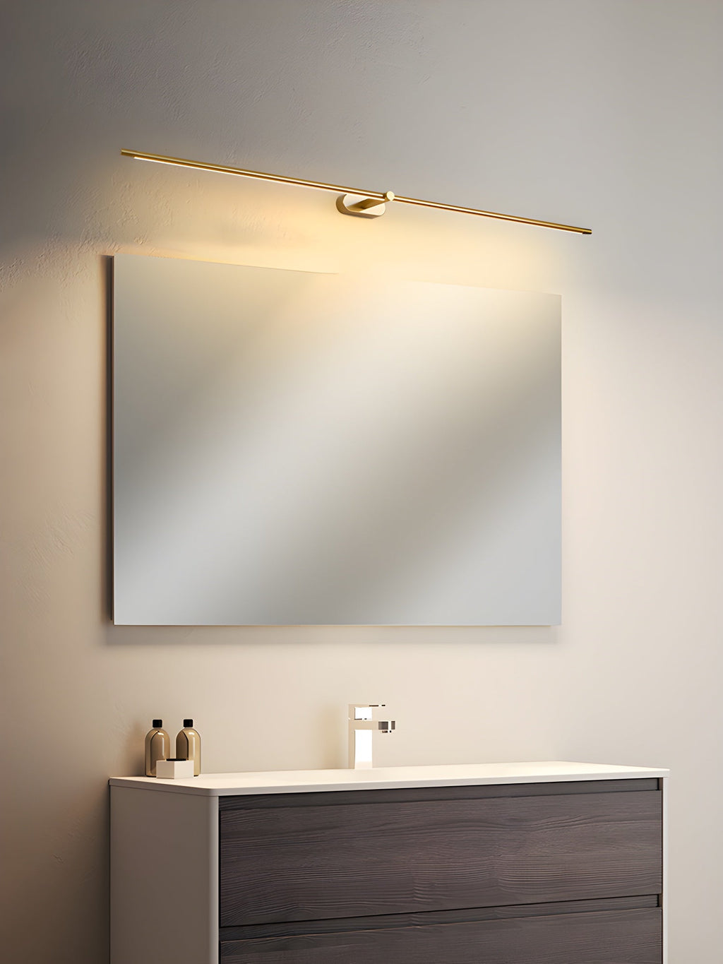 Minimalist Linear Rechargeable Wall Lamp | Touch Sensor, USB Charging & Ideal for Bathrooms and Vanity Mirrors