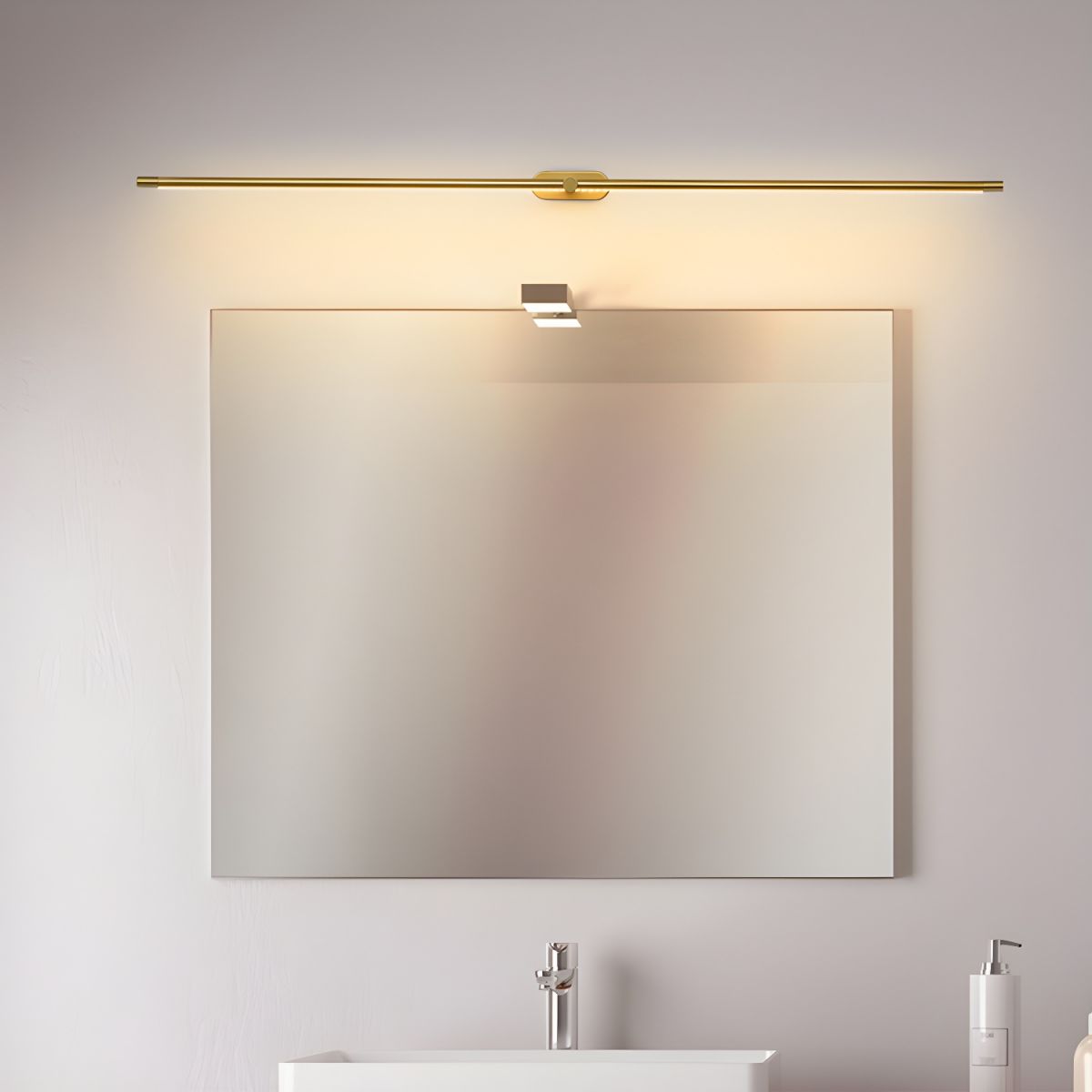 Minimalist Linear Rechargeable Wall Lamp | Touch Sensor, USB Charging & Ideal for Bathrooms and Vanity Mirrors