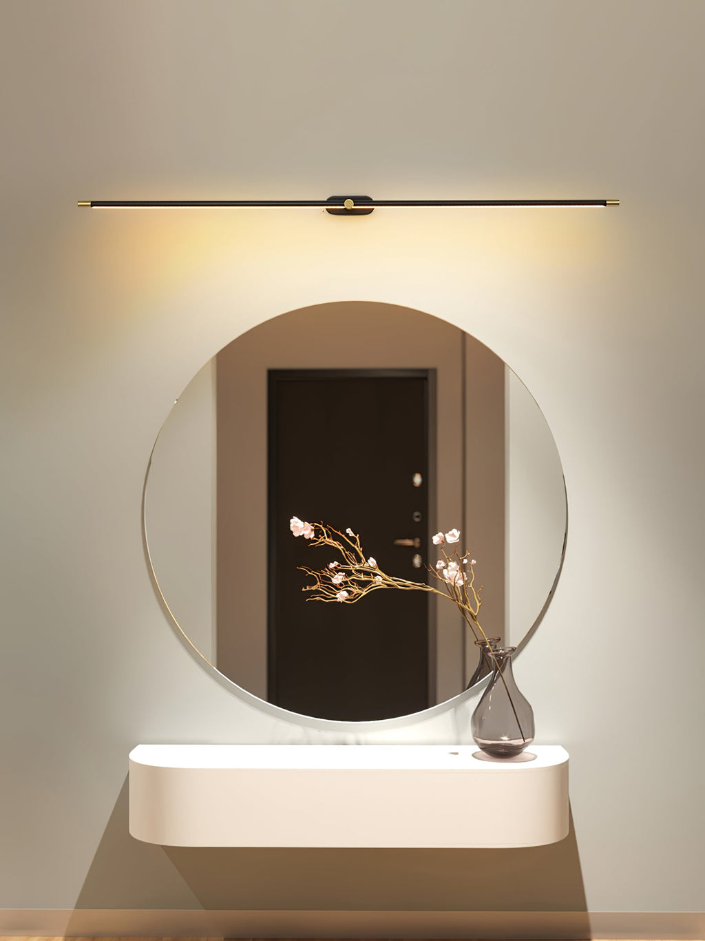 Minimalist Linear Rechargeable Wall Lamp | Touch Sensor, USB Charging & Ideal for Bathrooms and Vanity Mirrors