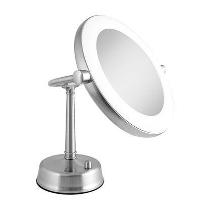 Cosmetic Mirror with LED Lights - Adjustable Brightness & Magnification - Ideal for Makeup & Grooming - Home Vanity