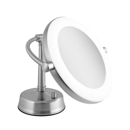 Cosmetic Mirror with LED Lights - Adjustable Brightness & Magnification - Ideal for Makeup & Grooming - Home Vanity