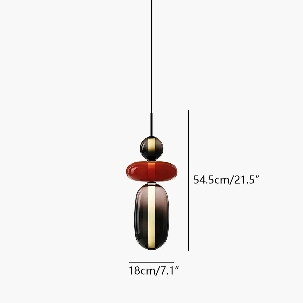 Candied Glass Pendant Light | Colorful Hand-Blown Shades & Soft Ambient Glow for Bedrooms, Kitchens, and Creative Interiors