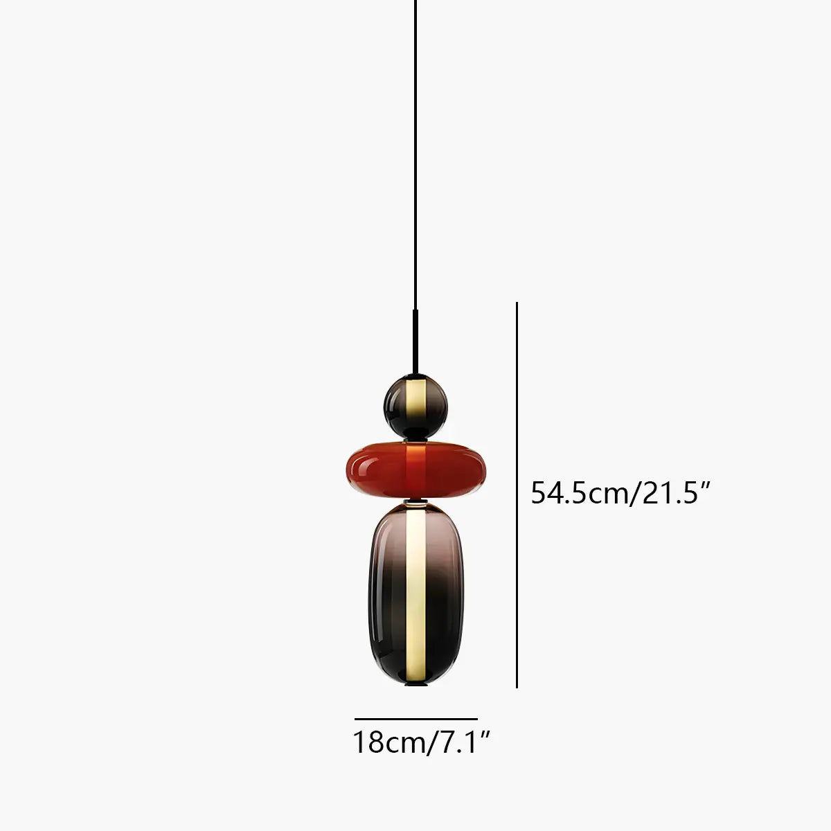 Candied Glass Pendant Light | Colorful Hand-Blown Shades & Soft Ambient Glow for Bedrooms, Kitchens, and Creative Interiors