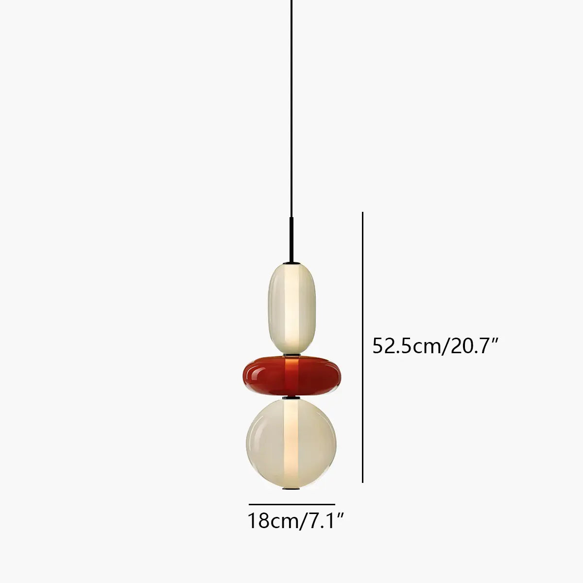 Candied Glass Pendant Light | Colorful Hand-Blown Shades & Soft Ambient Glow for Bedrooms, Kitchens, and Creative Interiors