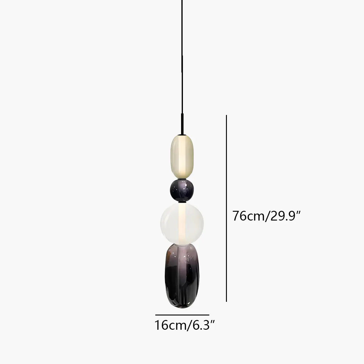 Candied Glass Pendant Light | Colorful Hand-Blown Shades & Soft Ambient Glow for Bedrooms, Kitchens, and Creative Interiors