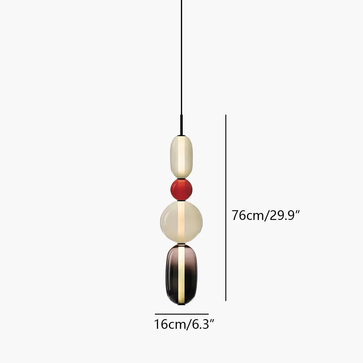 Candied Glass Pendant Light | Colorful Hand-Blown Shades & Soft Ambient Glow for Bedrooms, Kitchens, and Creative Interiors