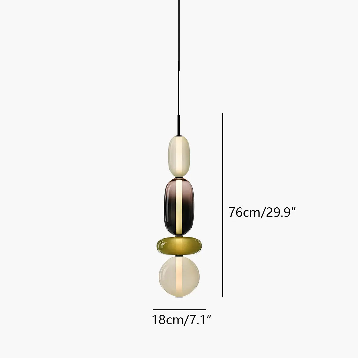 Candied Glass Pendant Light | Colorful Hand-Blown Shades & Soft Ambient Glow for Bedrooms, Kitchens, and Creative Interiors