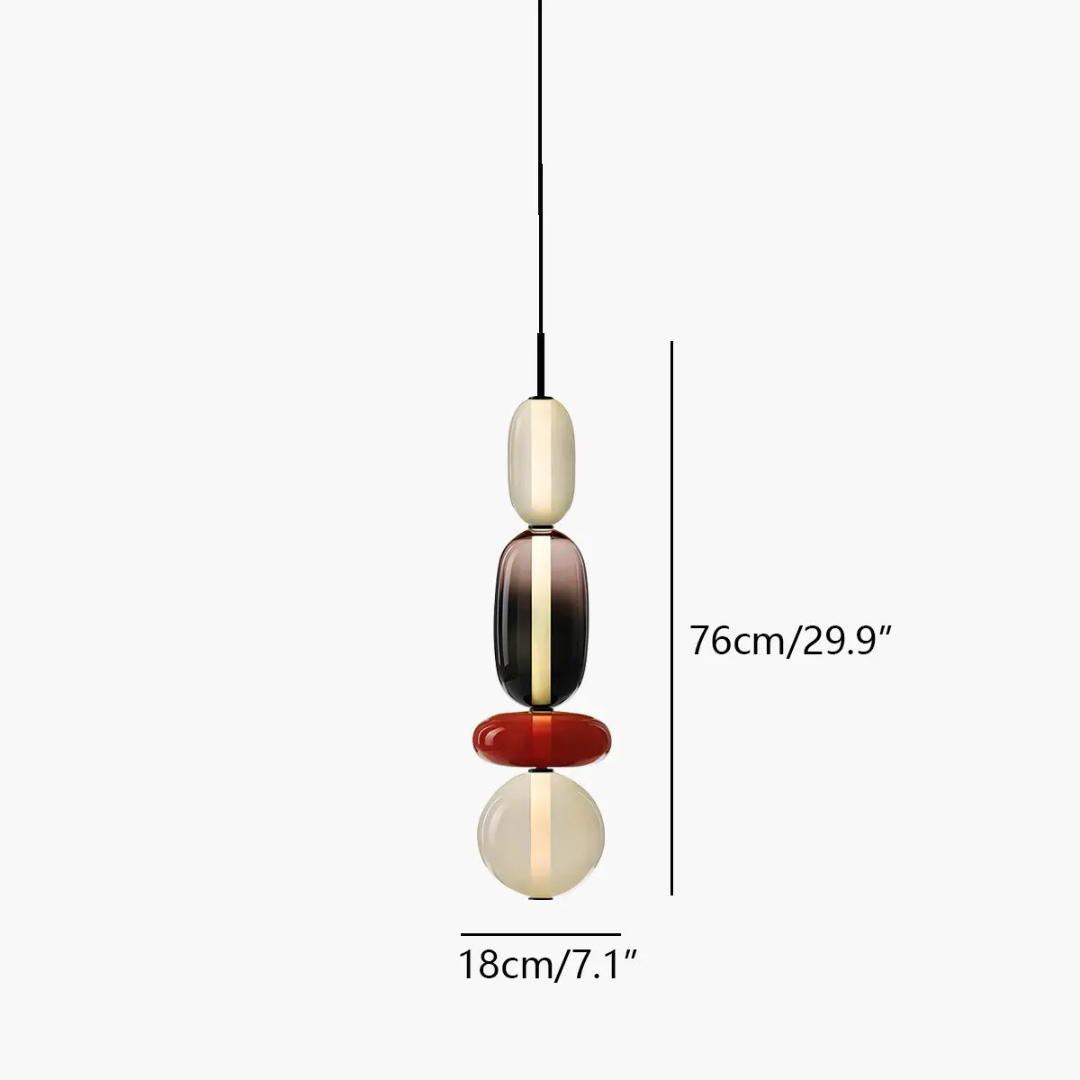 Candied Glass Pendant Light | Colorful Hand-Blown Shades & Soft Ambient Glow for Bedrooms, Kitchens, and Creative Interiors