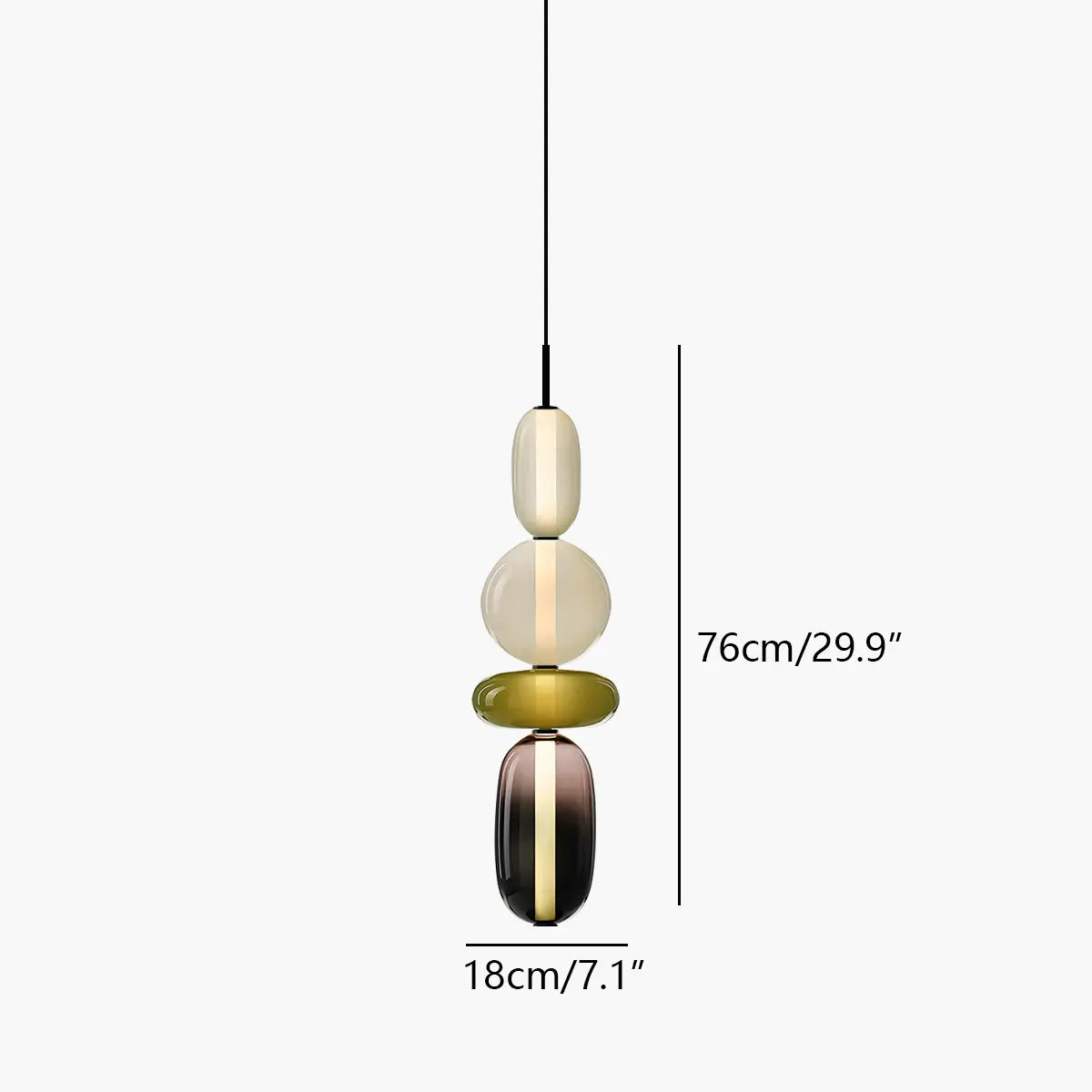 Candied Glass Pendant Light | Colorful Hand-Blown Shades & Soft Ambient Glow for Bedrooms, Kitchens, and Creative Interiors