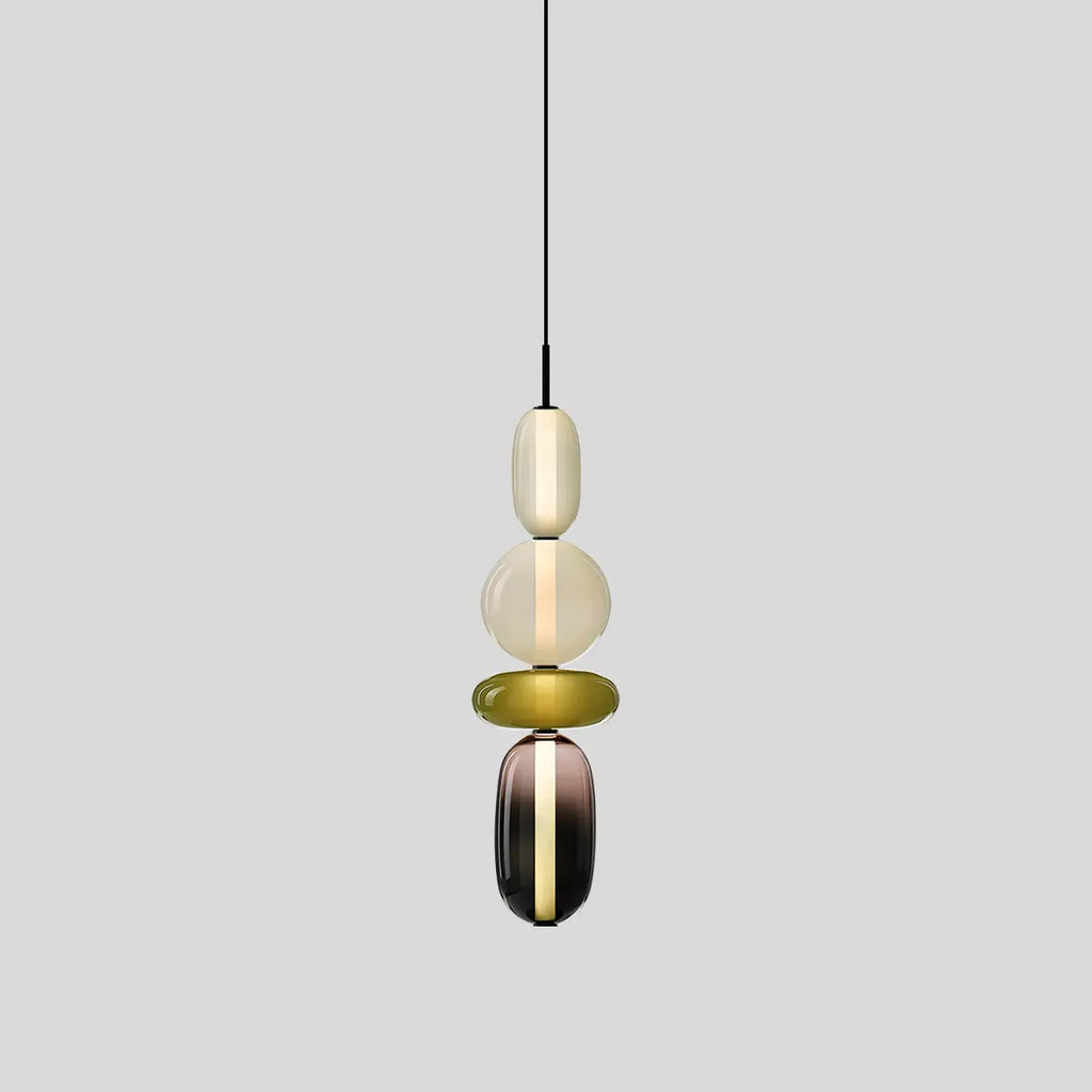 Candied Glass Pendant Light | Colorful Hand-Blown Shades & Soft Ambient Glow for Bedrooms, Kitchens, and Creative Interiors